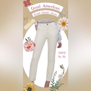GOOD AMERICAN Good Classic Straight Jeans NWT